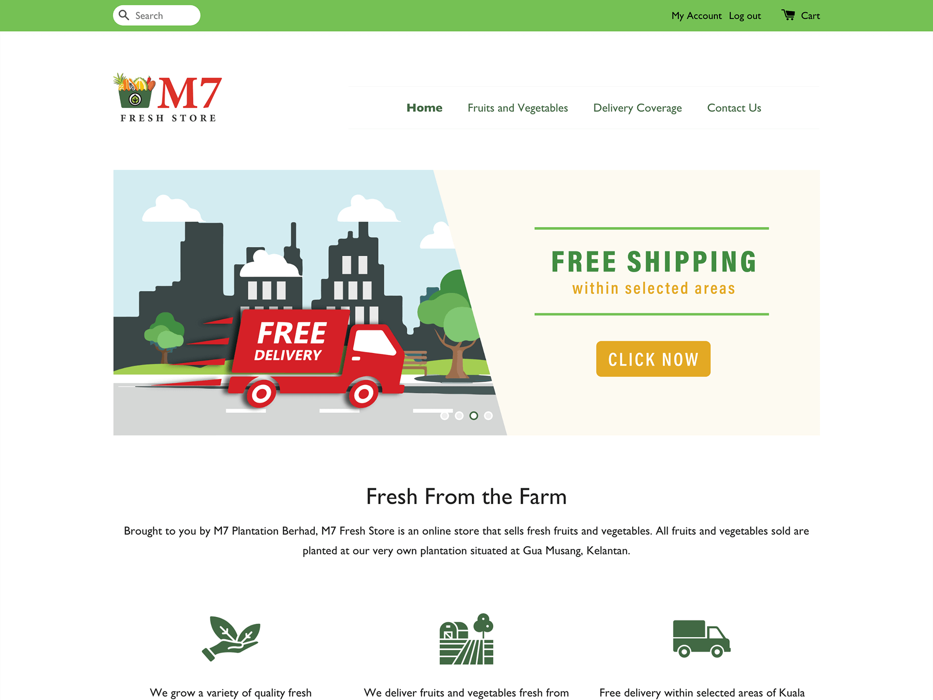 M7 Fresh Store website